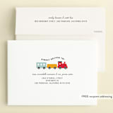 "Birthday Train" - Children's Birthday Party Invitations in Fire Hydrant by Sandra Picco Design - FREE Recipient Addressing