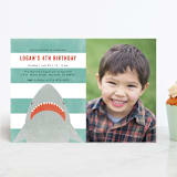 "Fin-tastic!" - Children's Birthday Party Invitations in Ocean by Annie Holmquist - Front