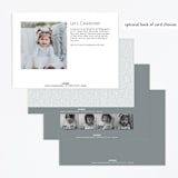 "balloon party" - Children's Birthday Party Invitations in Cotton by Erin Deegan - Back of Card Options