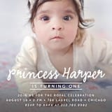 "Princess Crown Doodle" - Children's Birthday Party Invitations in Gold by Lehan Veenker - Detail