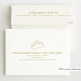 "Princess Crown Doodle" - Children's Birthday Party Invitations in Gold by Lehan Veenker - FREE Recipient Addressing