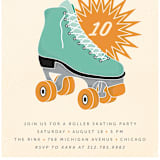 "Retro Skate" - Children's Birthday Party Invitations in Teal by Lehan Veenker - Detail