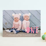 "Bright Future" - Children's Birthday Party Invitations in Blush by Annie Clark - Front