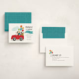 "A Goofy Birthday" - Children's Birthday Party Invitations in Teal by JeAnna Casper - Assembled
