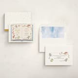 "Cinderella Storybook Birthday" - Children's Birthday Party Invitations in Teal by Three Wings North - Assembled