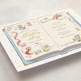 "Cinderella Storybook Birthday" - Children's Birthday Party Invitations in Teal by Three Wings North - Detail