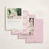"Daisys" - Children's Birthday Party Invitations in Daisy by Little Print Design - Back of Card Options