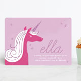 "Sweet Unicorn" - Children's Birthday Party Invitations in Lilac by Carmi Cioni - Front