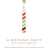 "Lit Candle" - Children's Birthday Party Invitations in Full Spectrum by Up Up Creative - Detail