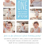"We Survived Year One" - Children's Birthday Party Invitations in Sky by Carolyn MacLaren - Detail