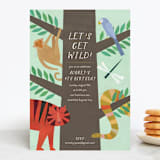 "Jungle Animals" - Children's Birthday Party Invitations in Forest by melanie mikecz - Front