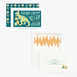 "Stomp and Chomp Dino" - Children's Birthday Party Invitations in Jungle by Joanna Griffin - Assembled