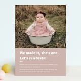 "Made it" - Children's Birthday Party Invitations in Blush by Adelyn T. - Front