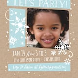 "Wintery" - Children's Birthday Party Invitations in Frost by JeAnna Casper - Detail