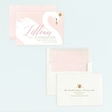 "sweet swan princess" - Children's Birthday Party Invitations in Ballet Slipper by Karidy Walker - Assembled