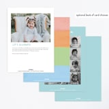 "Cake Party" - Children's Birthday Party Invitations in Sky by Shannon Chen of Four Wet Feet Studio - Back of Card Options