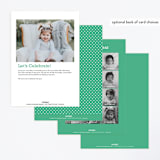 "Number One Bug" - Children's Birthday Party Invitations in Jade by Eve Schultz - Back of Card Options
