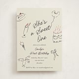 "Sweets & Treats" - Children's Birthday Party Invitations in Licorice by Sarah Rosenthal - Front