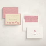 "Animal Cracker Parade" - Children's Birthday Party Invitations in Pink Sugar by Jennifer Postorino - Assembled