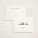 "Pumpkins + Bows" - Children's Birthday Party Invitations in Cornflower by Laura Hankins - FREE Recipient Addressing