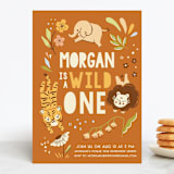 "Go Wild" - Children's Birthday Party Invitations in Amber by Vivian Yiwing - Front