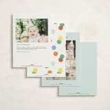 "Party Animal Cake" - Children's Birthday Party Invitations in Aqua by Itsy Belle Studio - Back of Card Options