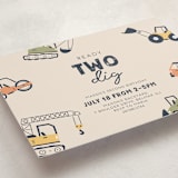 "Ready Two Dig" - Children's Birthday Party Invitations in Mint by Britt - Detail