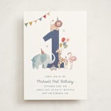 "WILD ONE" - Children's Birthday Party Invitations in Cement by Teju Reval - Front