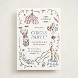 "Circus Day" - Children's Birthday Party Invitations in Sky by Pati Cascino - Front