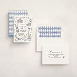 "Circus Day" - Children's Birthday Party Invitations in Sky by Pati Cascino - Assembled