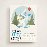 "Yeti to Party?" - Children's Birthday Party Invitations in Frost by Ashley Bird - Front