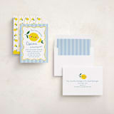 "Lemons" - Children's Birthday Party Invitations in Blueberry by Jennifer Lew - Assembled