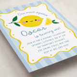 "Lemons" - Children's Birthday Party Invitations in Blueberry by Jennifer Lew - Detail
