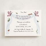 "Time Flies" - Children's Birthday Party Invitations in Sky by Pati Cascino - Front