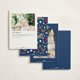 "Circus" - Children's Birthday Party Invitations in Scarlet by Becky Nimoy - Back of Card Options