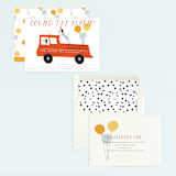 "Sound The Alarm!" - Children's Birthday Party Invitations in Dalmatian by Angela Thompson - Assembled