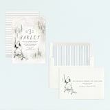 "Winter Train" - Children's Birthday Party Invitations in Cinders by Baumbirdy - Assembled