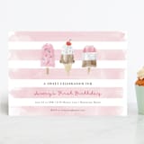"Sweet Treats" - Children's Birthday Party Invitations in Bubblegum by Shirley Lin Schneider - Front