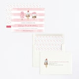 "Sweet Treats" - Children's Birthday Party Invitations in Bubblegum by Shirley Lin Schneider - Assembled
