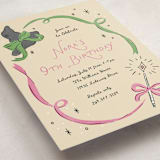 "Spellbound" - Children's Birthday Party Invitations in Butter by Pixel and Hank - Detail