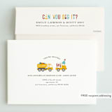 "Dig It" - Children's Birthday Party Invitations in Firetruck by Michelle Poe - FREE Recipient Addressing