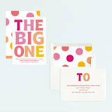 "The Big One" - Children's Birthday Party Invitations in Rose by Baumbirdy - Assembled