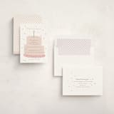 "Confetti Party" - Children's Birthday Party Invitations in Blush by Tina Faselli - Assembled