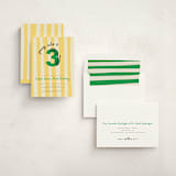 "Wild and Three" - Children's Birthday Party Invitations in Buttercup by Jenna Holcomb - Assembled