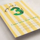 "Wild and Three" - Children's Birthday Party Invitations in Buttercup by Jenna Holcomb - Detail