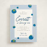 "Berry Sweet" - Children's Birthday Party Invitations in Blueberry by Sarah Hawkins Designs - Front
