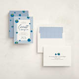 "Berry Sweet" - Children's Birthday Party Invitations in Blueberry by Sarah Hawkins Designs - Assembled