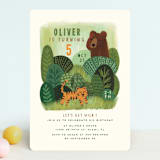 "Bear and Tiger" - Children's Birthday Party Invitations in Forest by iamtanya - Front