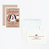 "Little Slugger" - Children's Birthday Party Invitations in Patriotic by One Swell Studio - Assembled