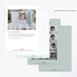 "Checkers" - Children's Birthday Party Invitations in Aqua by Genna Blackburn - Back of Card Options